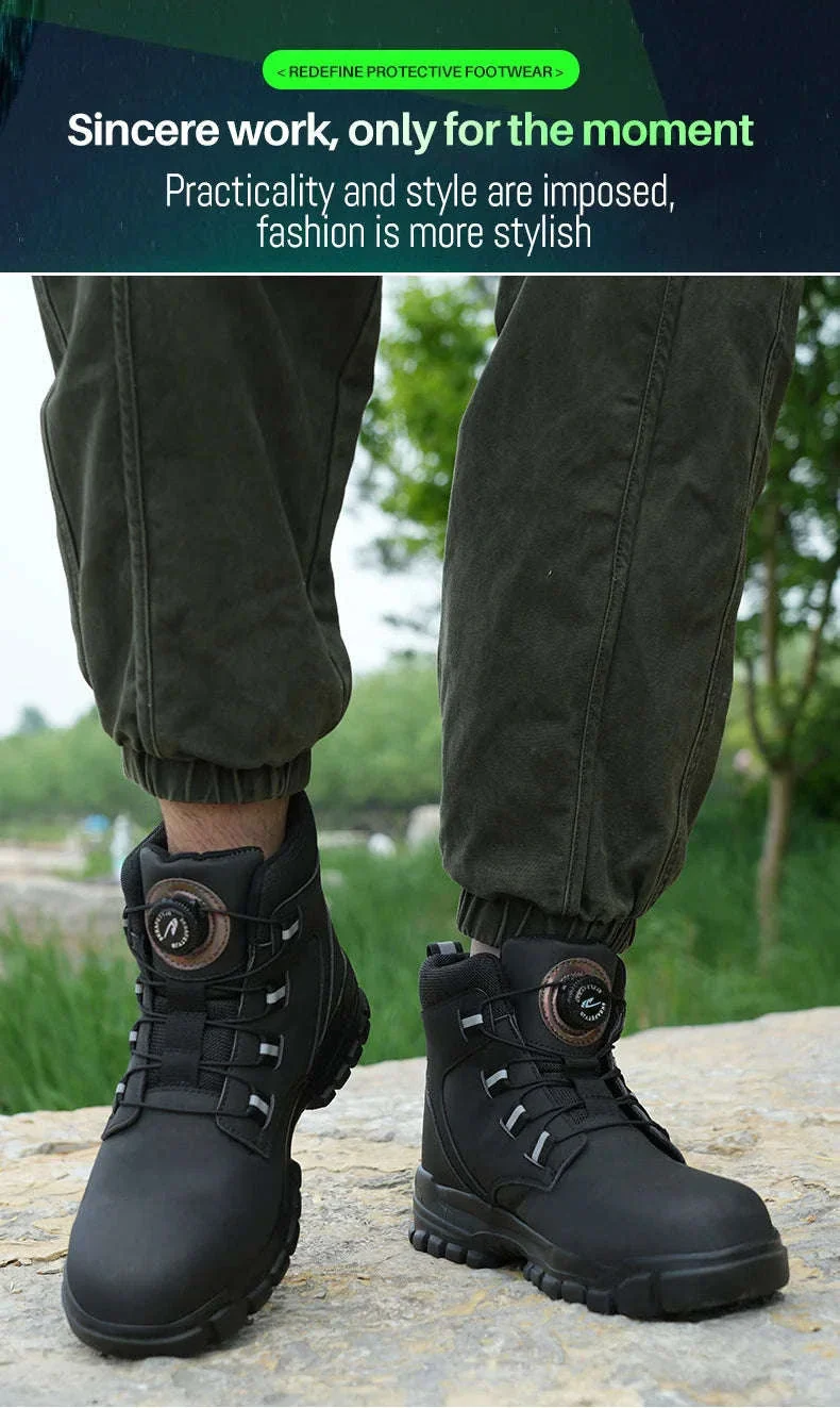 Waterproof Steel Toe Work Boots for Men with Ankle Support - Image 10