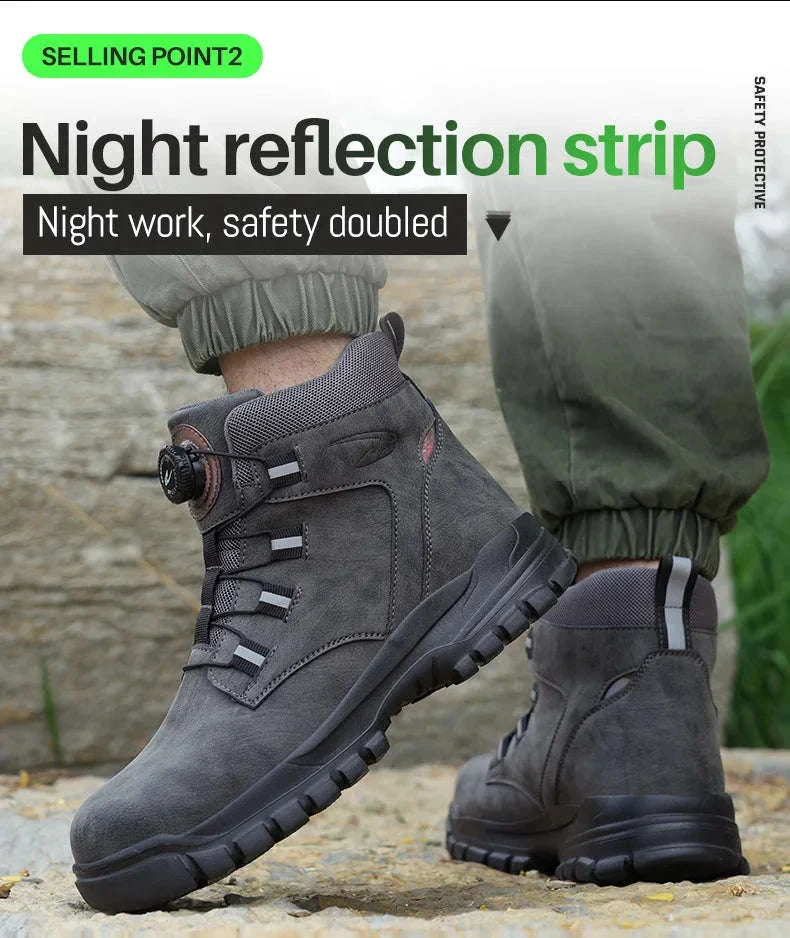 Waterproof Steel Toe Work Boots for Men with Ankle Support - Image 13