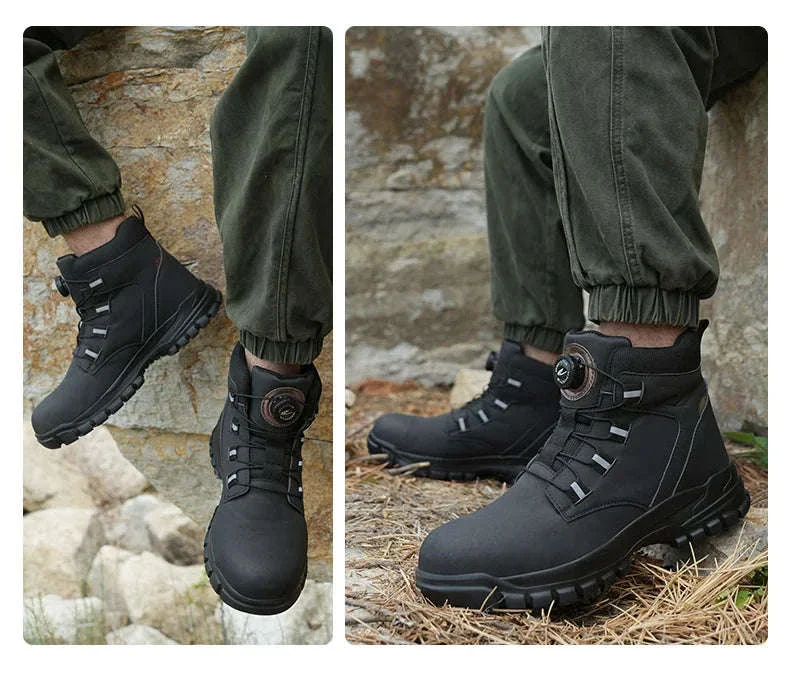 Waterproof Steel Toe Work Boots for Men with Ankle Support - Image 29