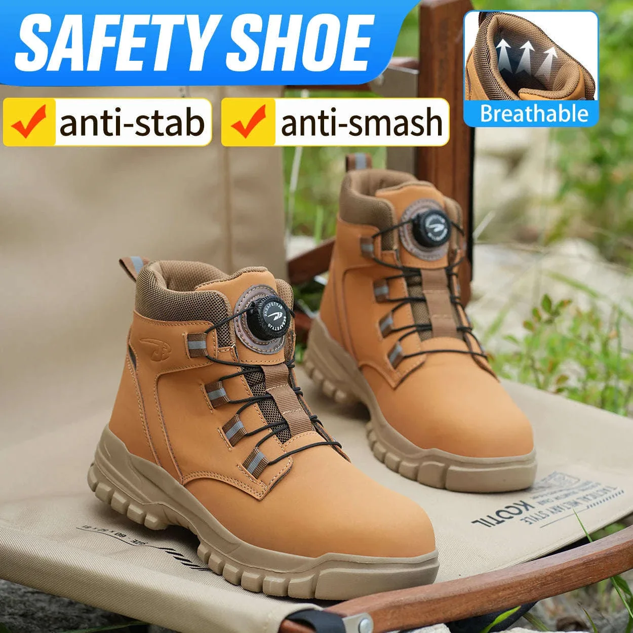 Waterproof Steel Toe Work Boots for Men with Ankle Support - Image 5