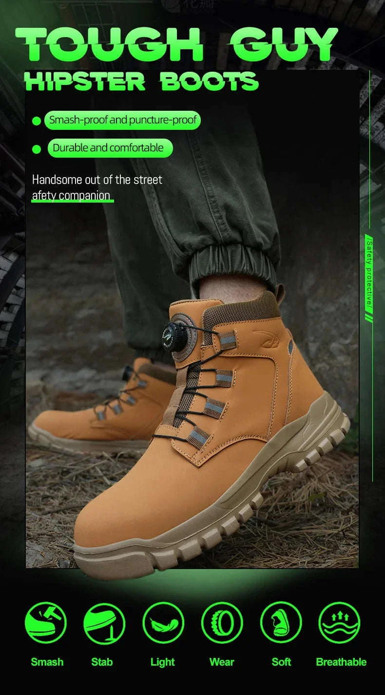 Waterproof Steel Toe Work Boots for Men with Ankle Support - Image 8