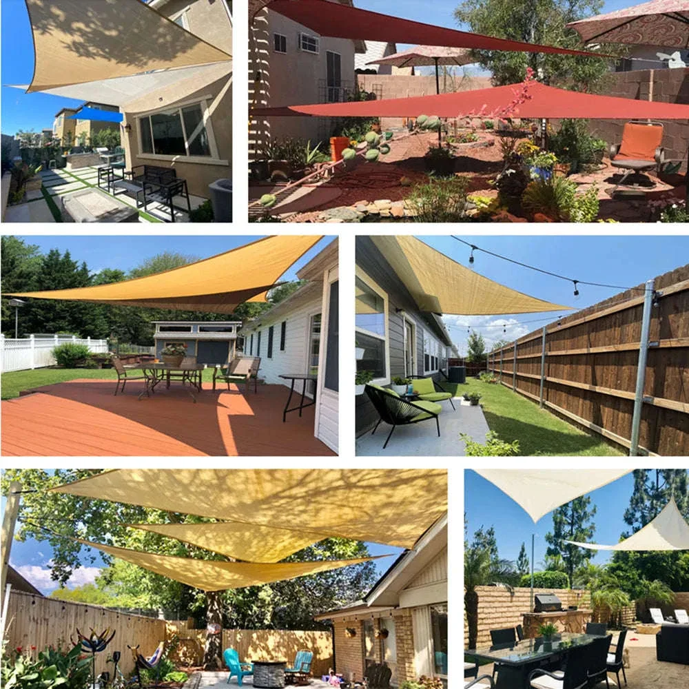 Waterproof Triangle Sun Shade Sail for Outdoor Protection - Image 6