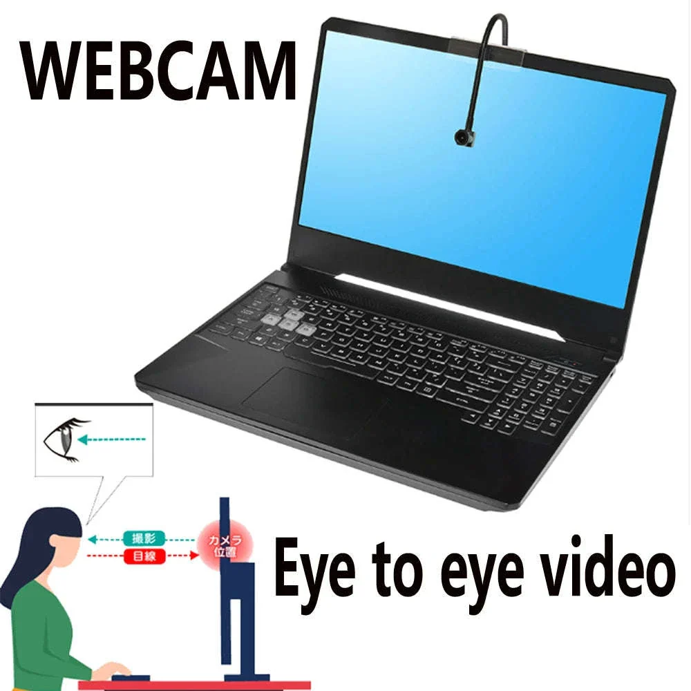 Mini Eye-Contact USB Webcam for Meetings and Online Classes