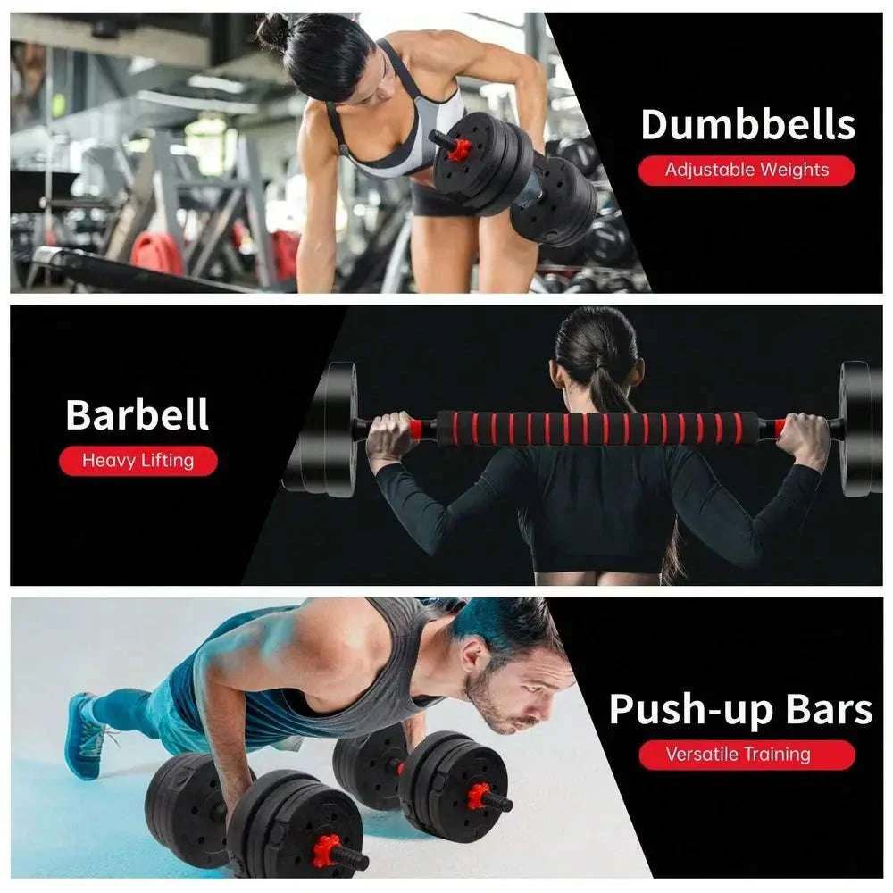 44LB Adjustable Dumbbell & Barbell Set for Home Strength Training - Image 6