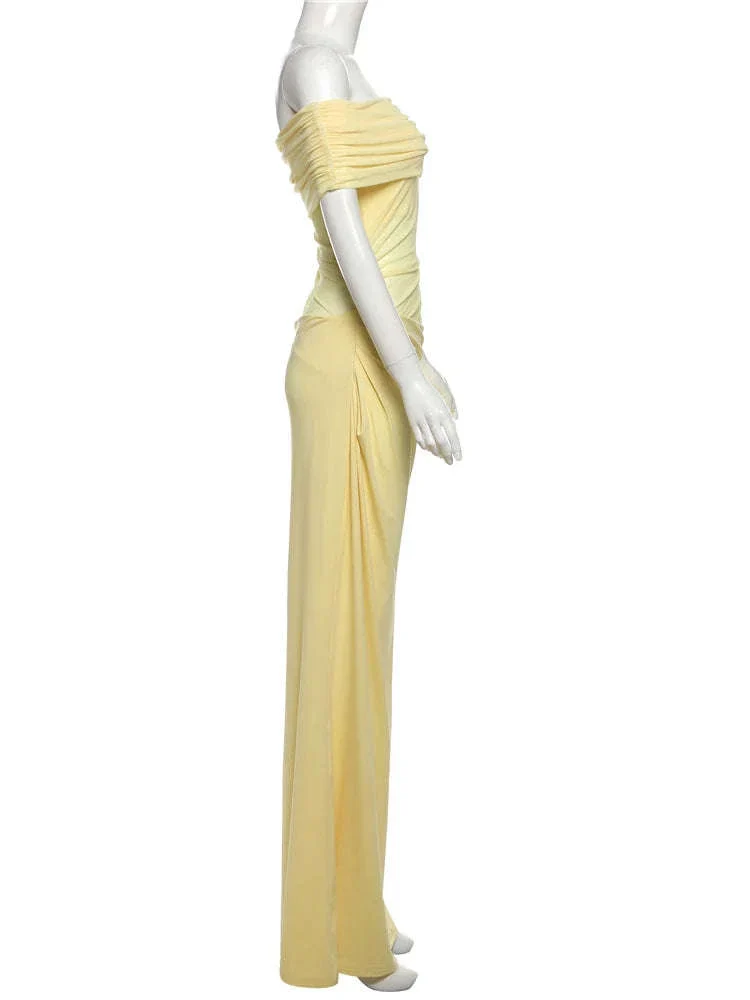 Backless Short Sleeve Floor-Length Dress for Elegant Nights - Image 9