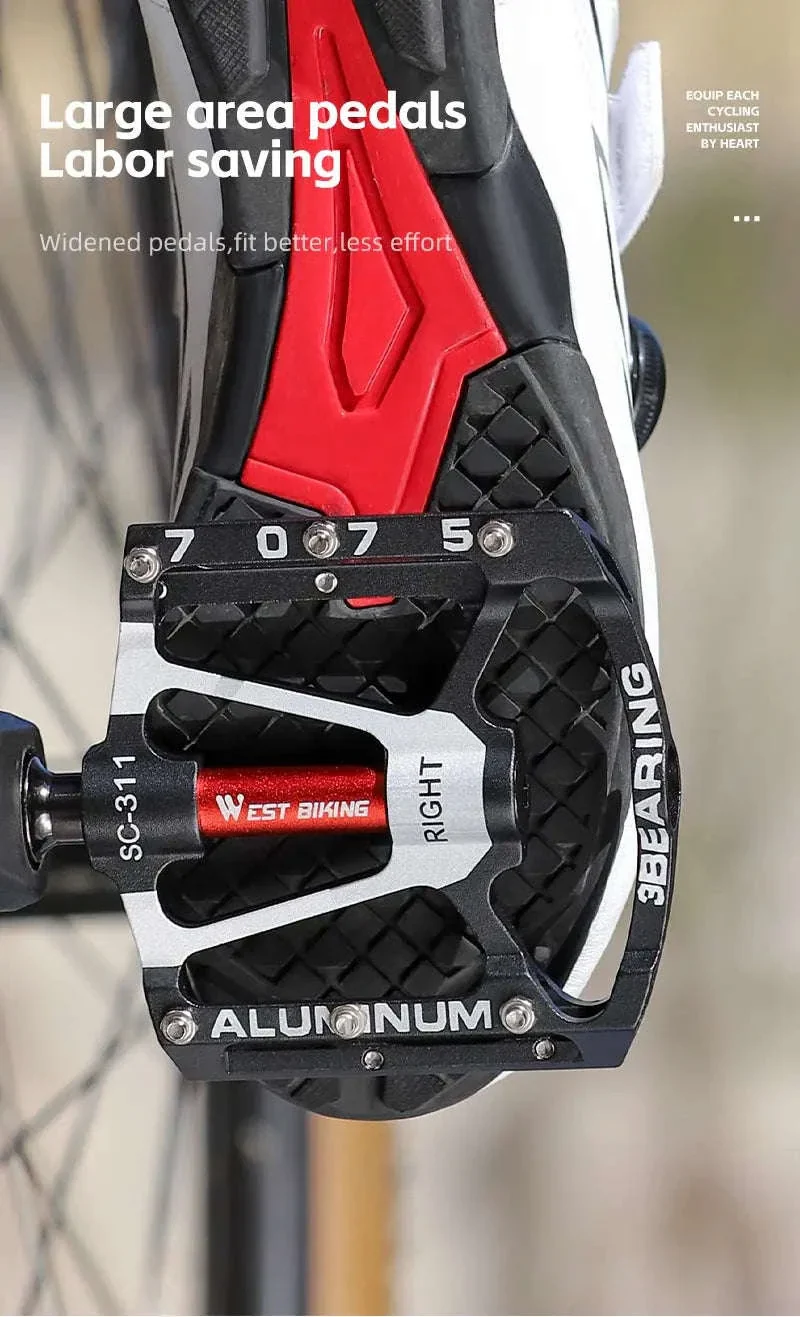 3 Bearing Bike Pedals CNC Aluminum Alloy, Smooth Ride Control - Image 13