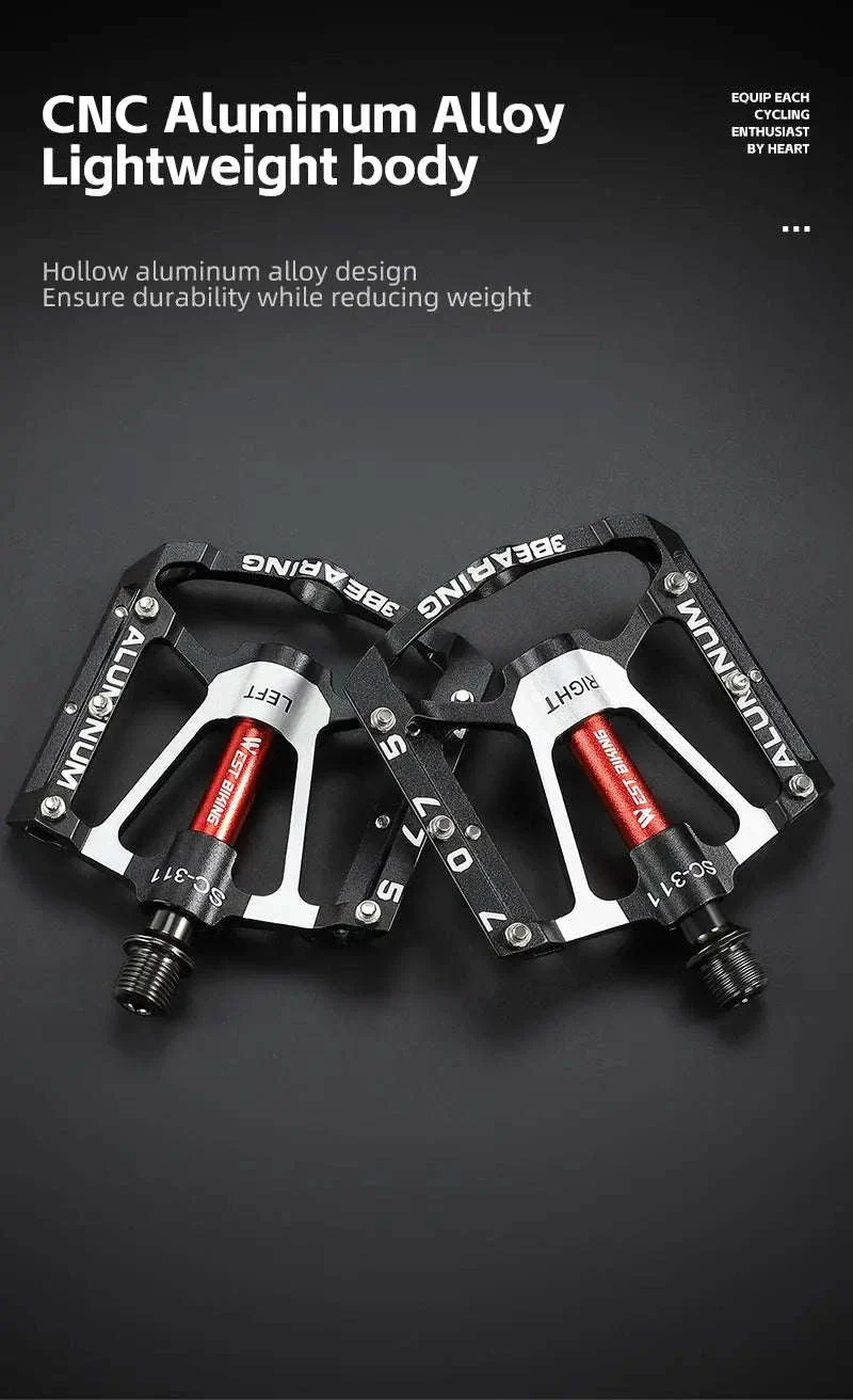 3 Bearing Bike Pedals CNC Aluminum Alloy, Smooth Ride Control - Image 15