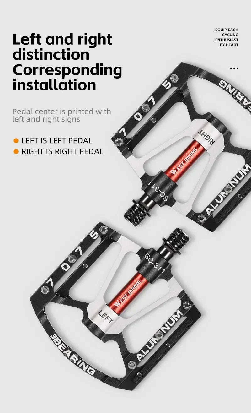 3 Bearing Bike Pedals CNC Aluminum Alloy, Smooth Ride Control - Image 16
