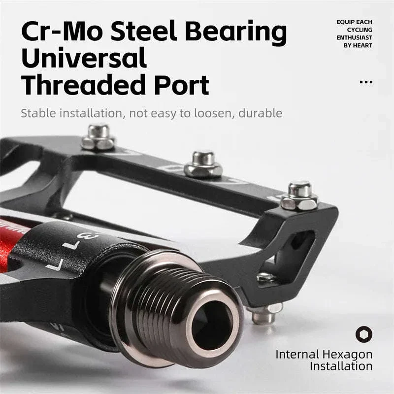 3 Bearing Bike Pedals CNC Aluminum Alloy, Smooth Ride Control - Image 3