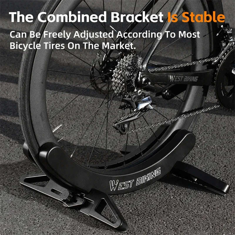 Adjustable Bicycle Parking Rack for Stable Indoor Bike Storage - Image 5