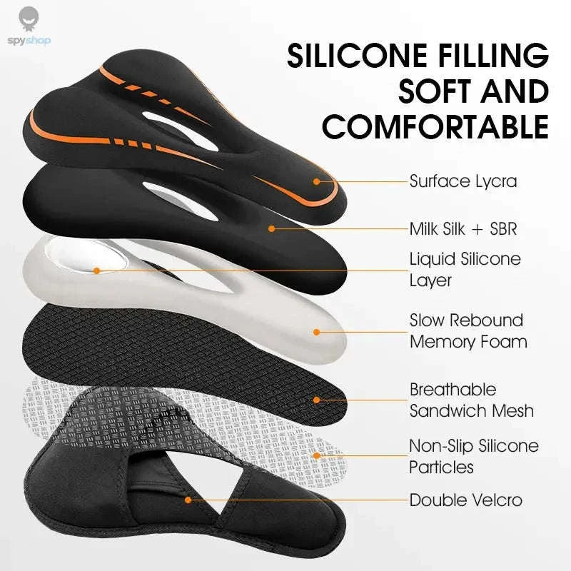 Silicone Bike Saddle Cover for All-Day Comfort Cycling - Image 4