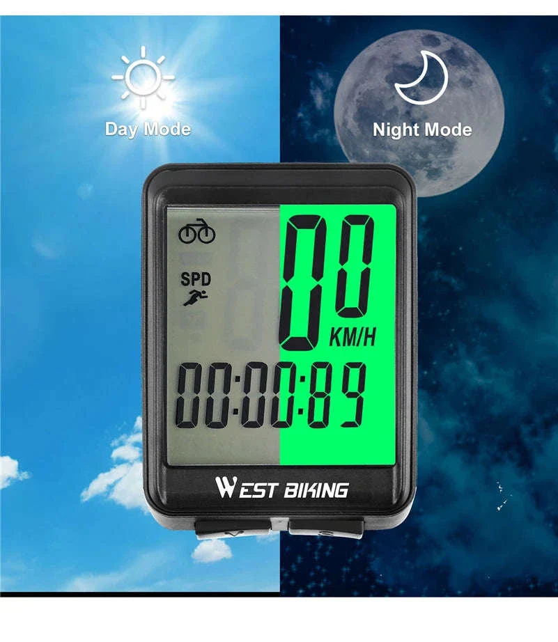 Bicycle Wireless Computer with Backlight Odometer and Speedometer - Image 10