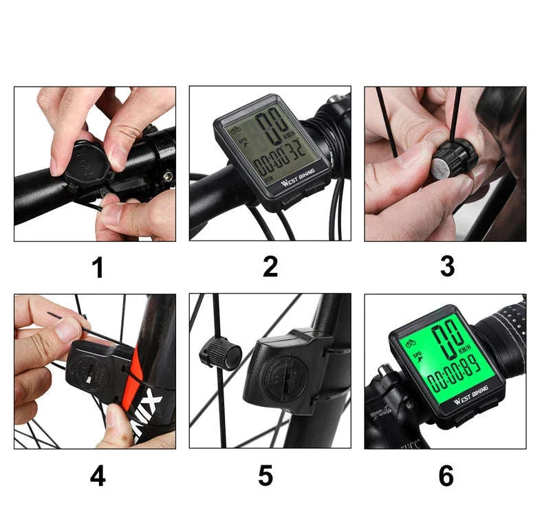 Bicycle Wireless Computer with Backlight Odometer and Speedometer - Image 18