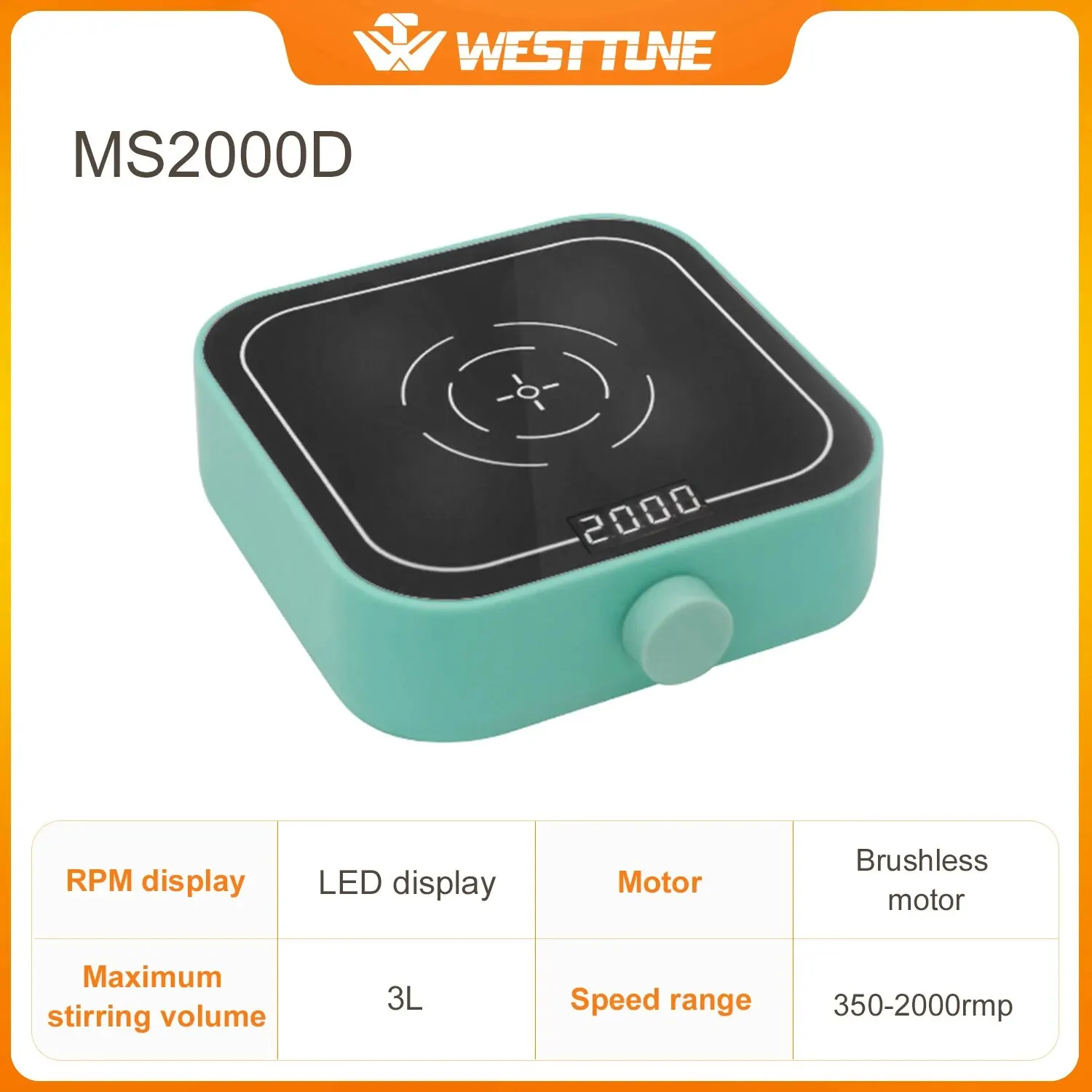 Mini Magnetic Stirrer 2000rpm/3000rpm with Stir Bar - Image 8