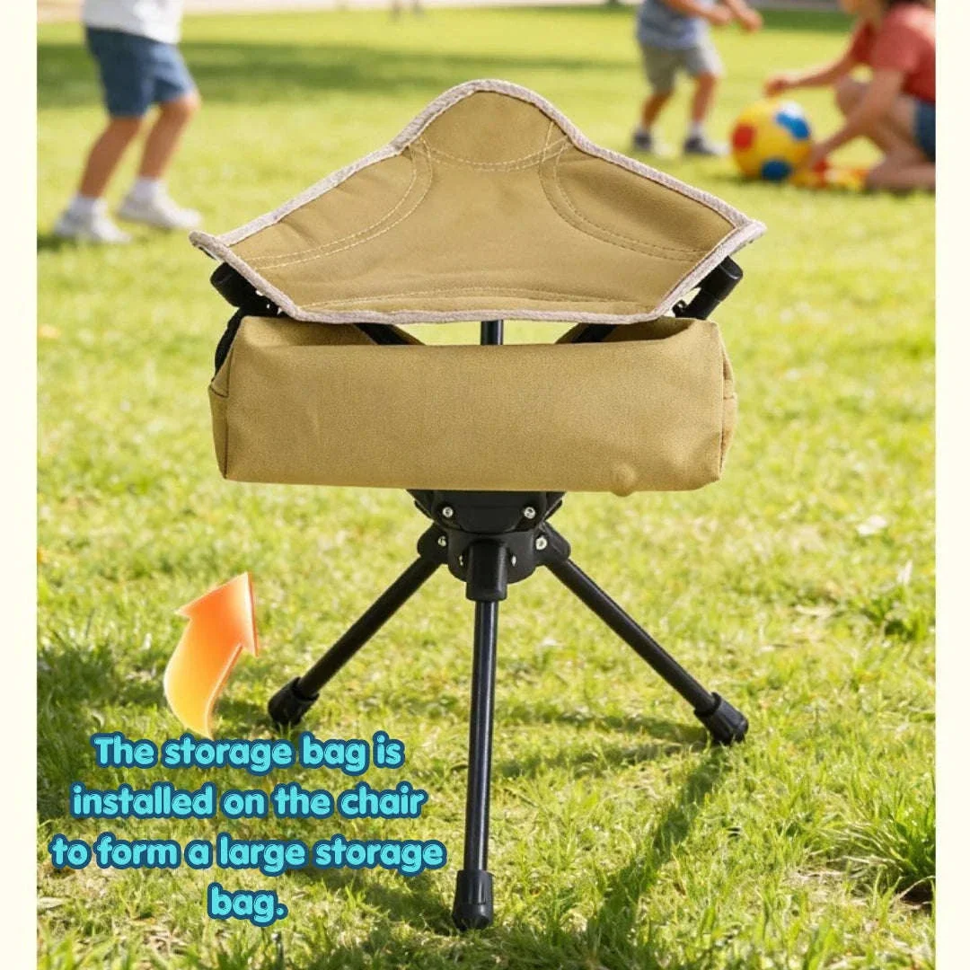 360° Swivel Camping Stool for Hiking, Fishing and Travel - Image 2
