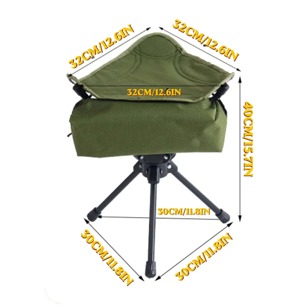 360° Swivel Camping Stool for Hiking, Fishing and Travel - Image 3