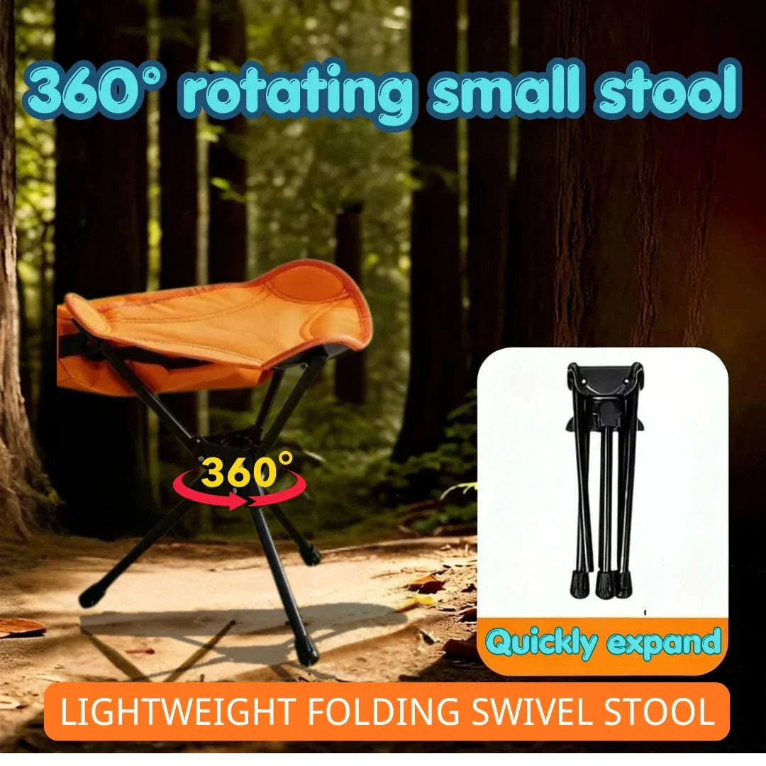 360° Swivel Camping Stool for Hiking, Fishing and Travel - Image 4