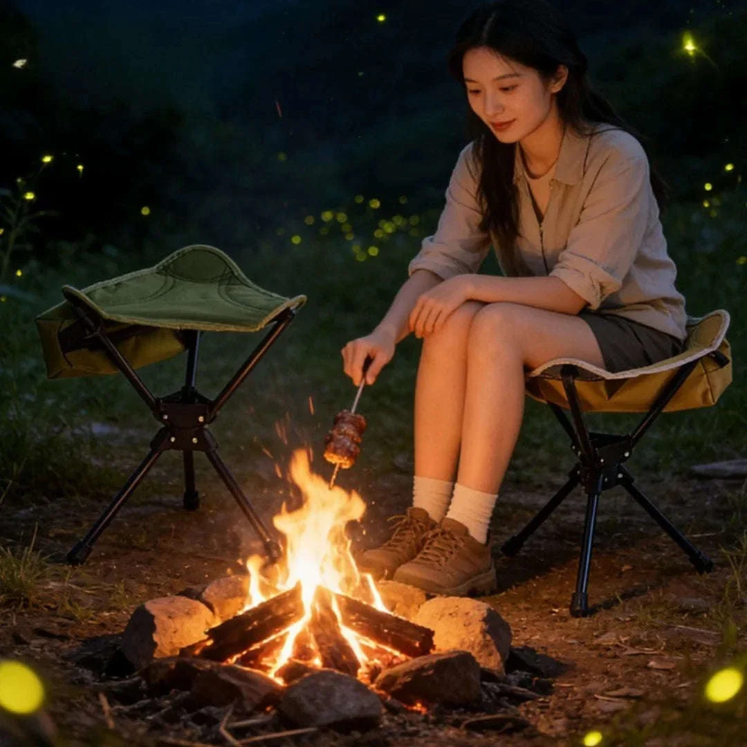 360° Swivel Camping Stool for Hiking, Fishing and Travel - Image 6