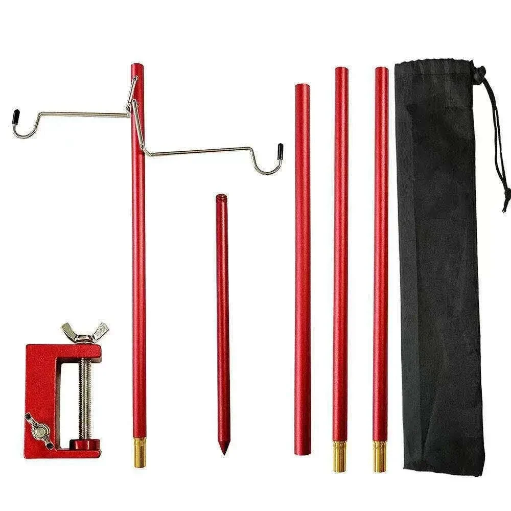 4-Section Camping Lantern Stand Aluminum Alloy Lamp Pole - Image 16