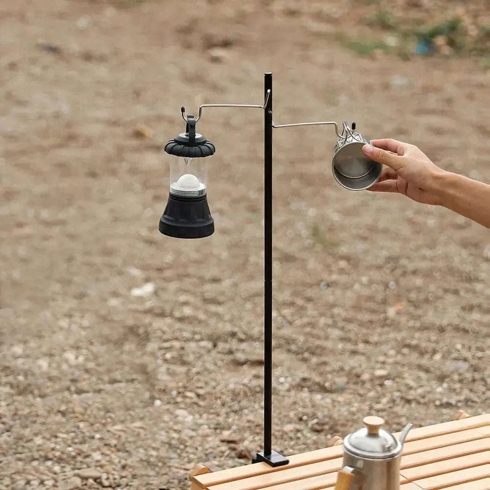 4-Section Camping Lantern Stand Aluminum Alloy Lamp Pole - Image 2