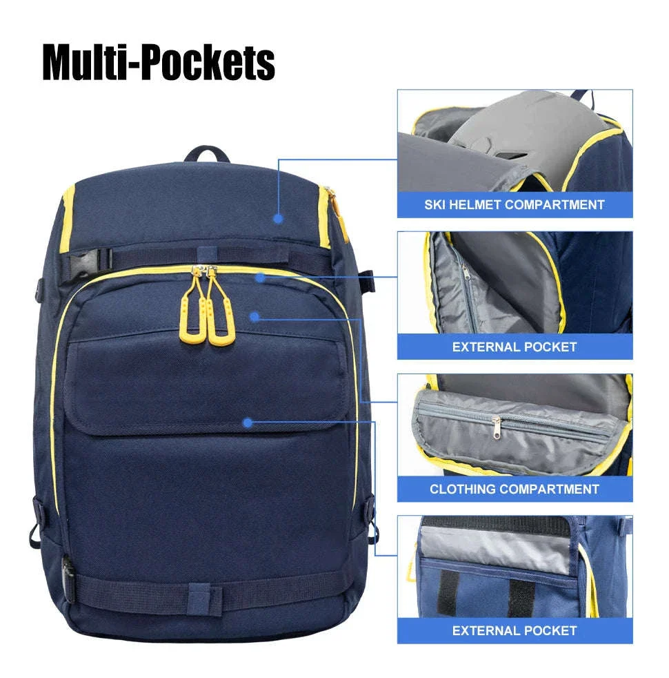 50L Ski Boot Bag Backpack for Boots, Helmet and Gear - Image 13