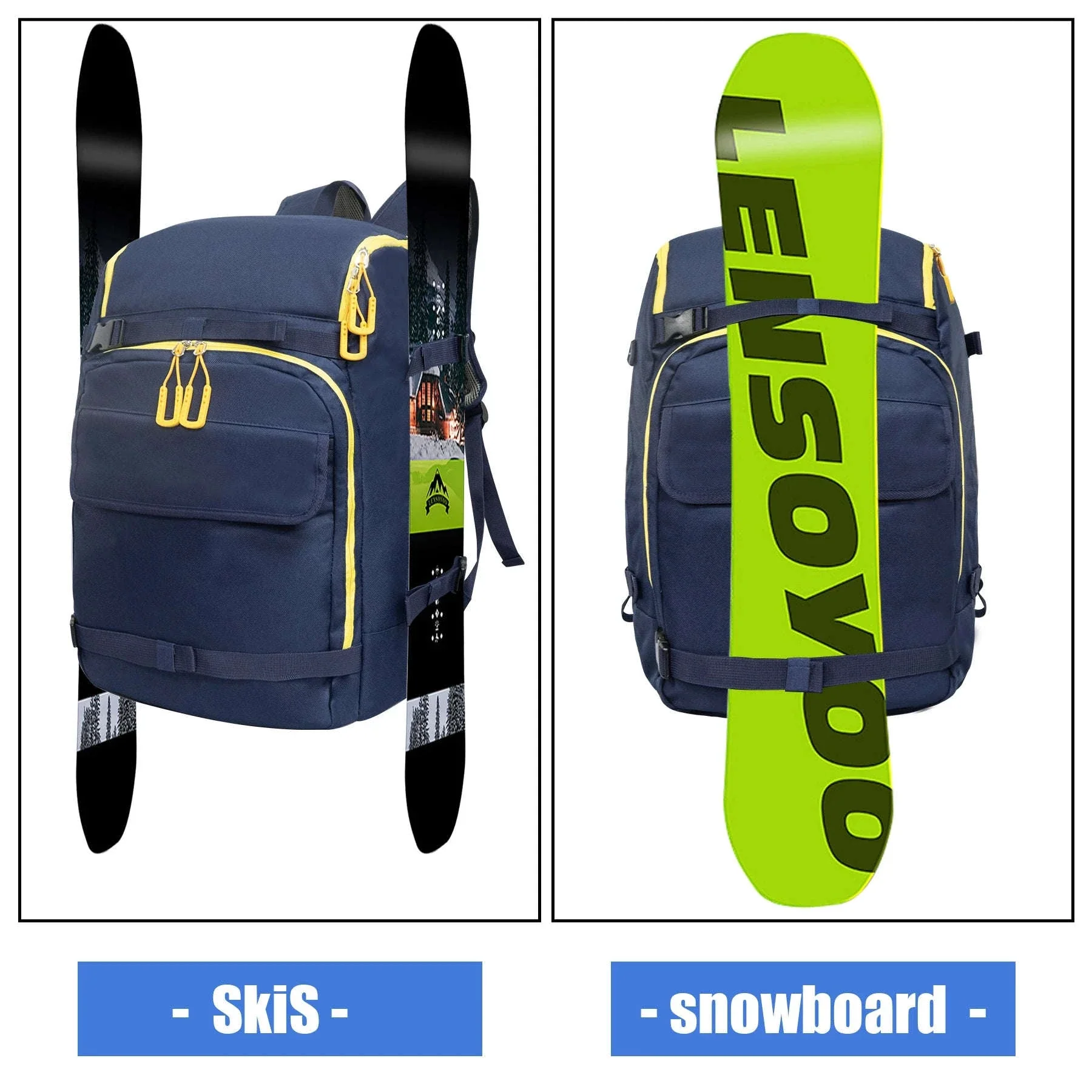 50L Ski Boot Bag Backpack for Boots, Helmet and Gear - Image 5