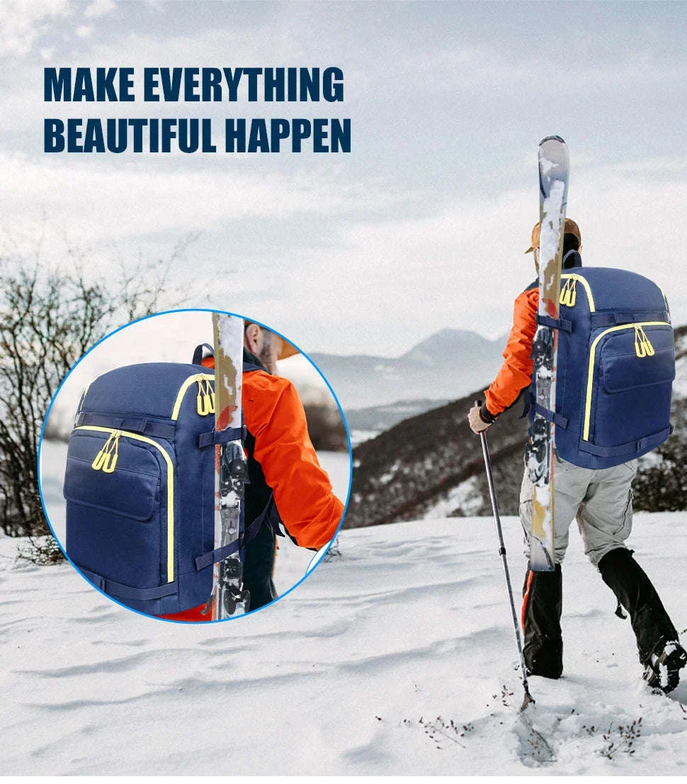 50L Ski Boot Bag Backpack for Boots, Helmet and Gear - Image 9