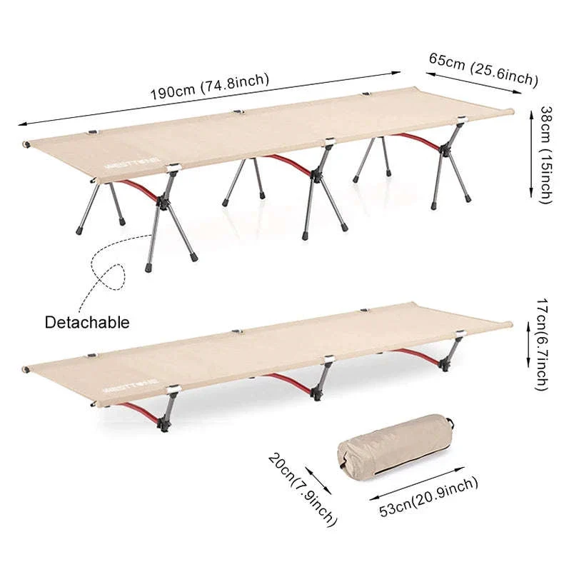 Ultralight Camping Cot Folding Bed for Hiking and Travel - Image 13