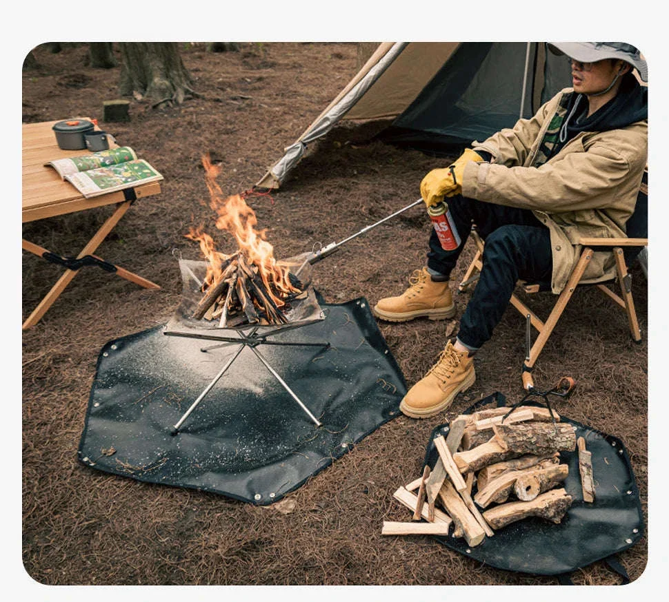 Hexagonal Fire Pit Mat for BBQ and Picnic Heat Protection - Image 19