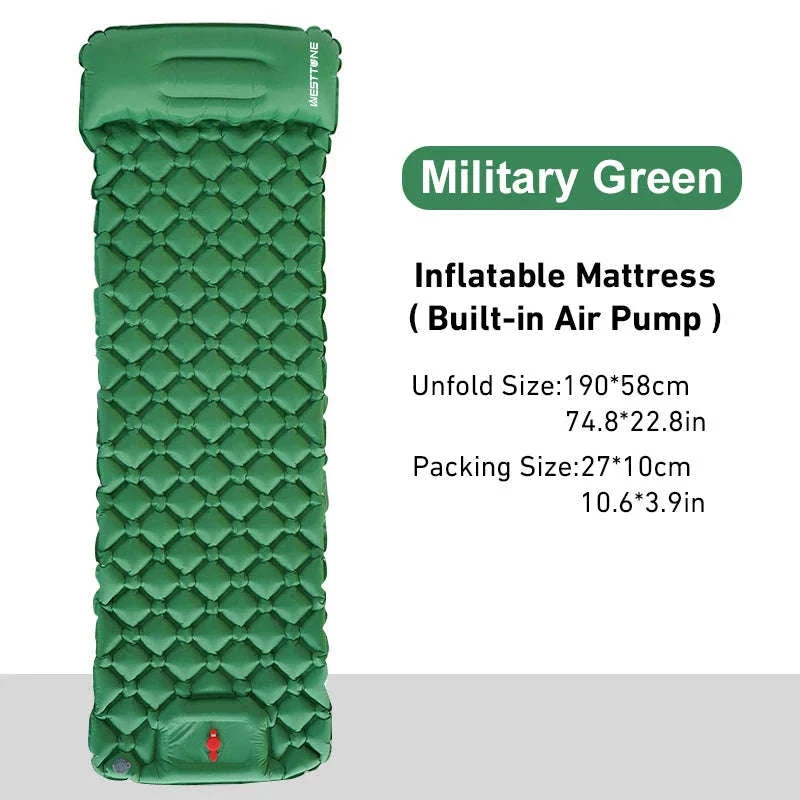 Inflatable Camping Mattress with Built-In Pump and Pillow - Image 18