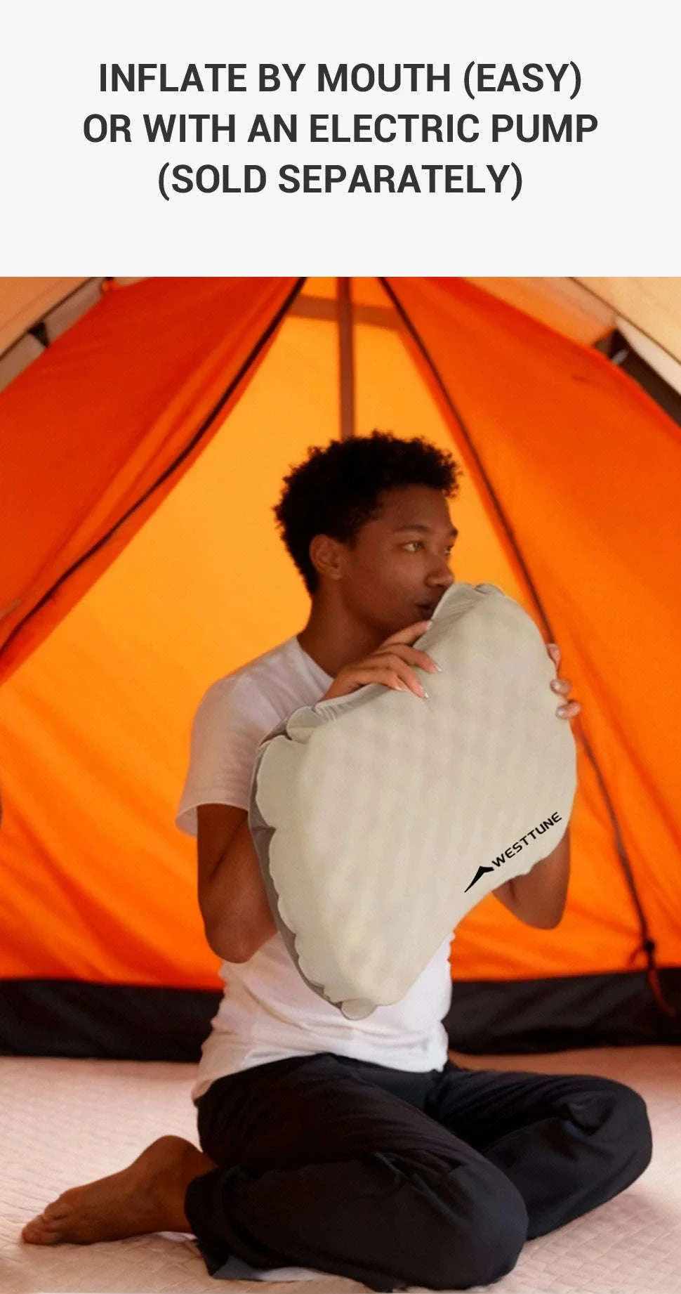 Camping Inflatable Pillow for Neck and Lumbar Support - Image 10