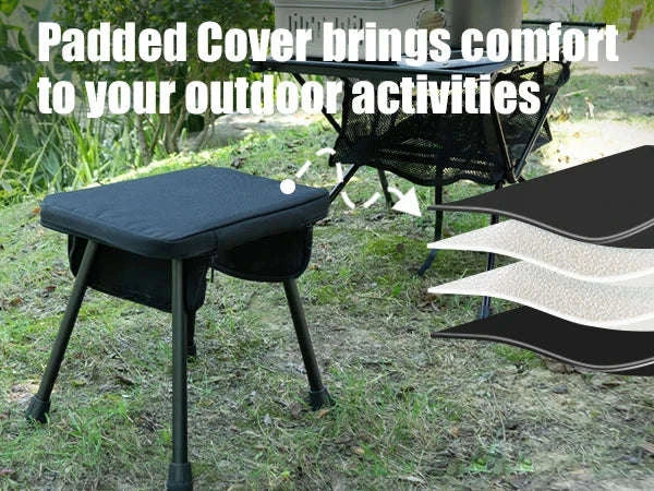 Camping Folding Stool with Aluminum Frame and Carrying Bag - Image 7