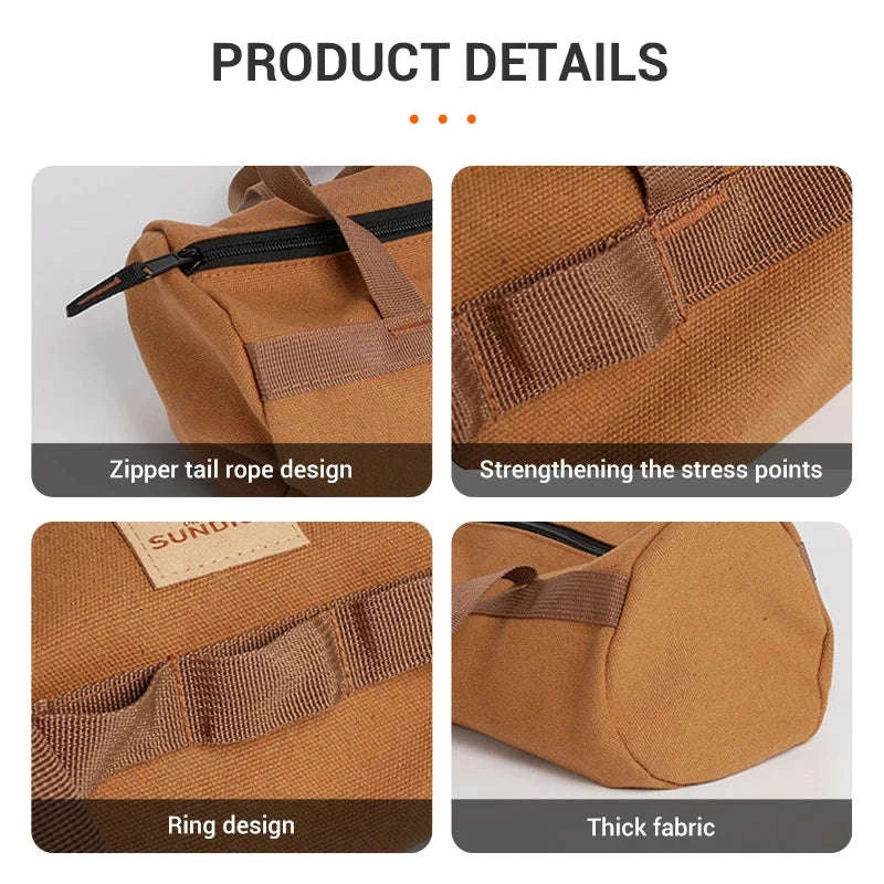 Canvas Camping Storage Bag for Tent Pegs and Small Gear - Image 4