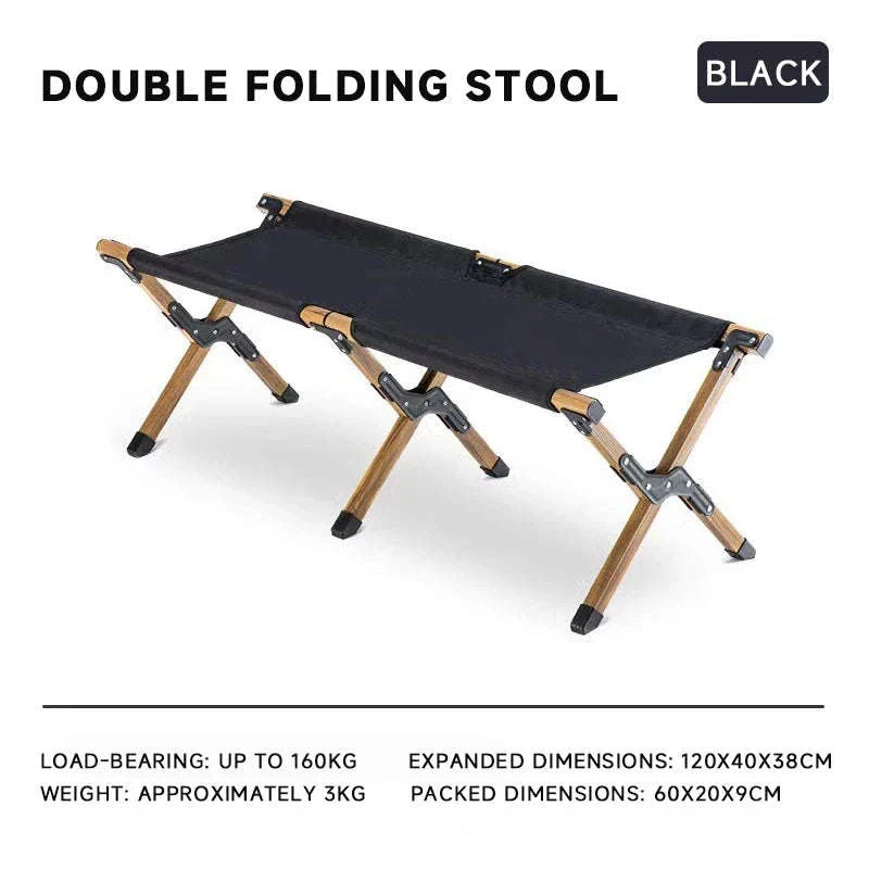 Double Camping Stool for Two | Lightweight Folding Outdoor Seat - Image 22