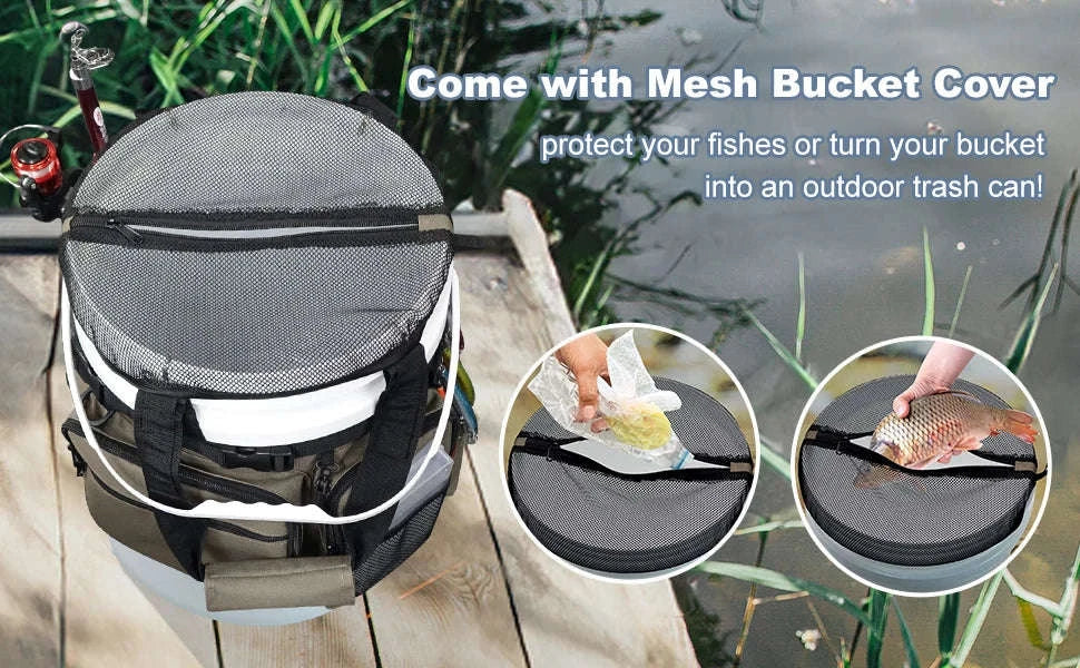 Fishing Bucket Organizer for 5-6 Gallon Buckets - Image 11