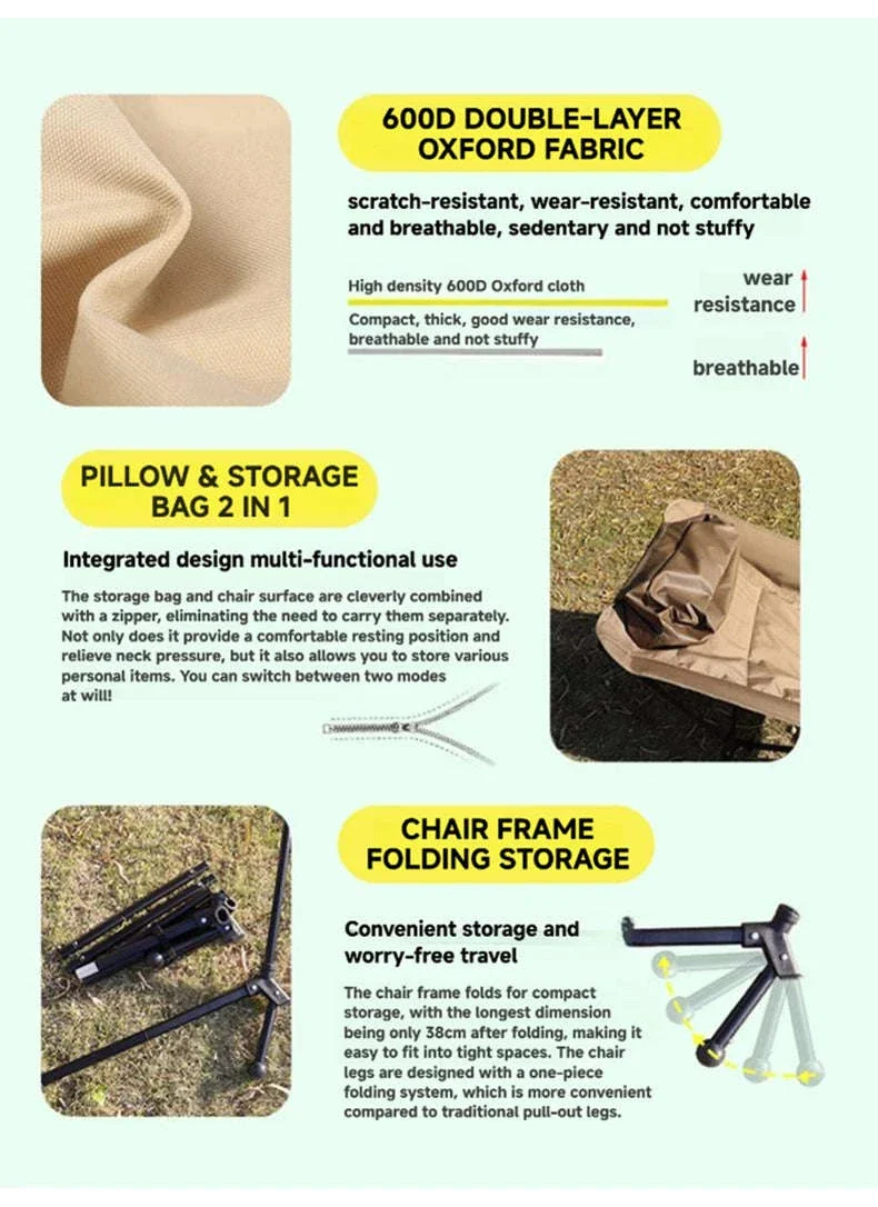 Folding Lounger Chair for Camping, Beach, Home and Travel - Image 10