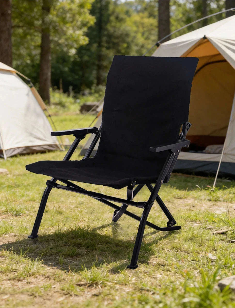 Folding Outdoor Chair with High Back and Handrails - Image 19