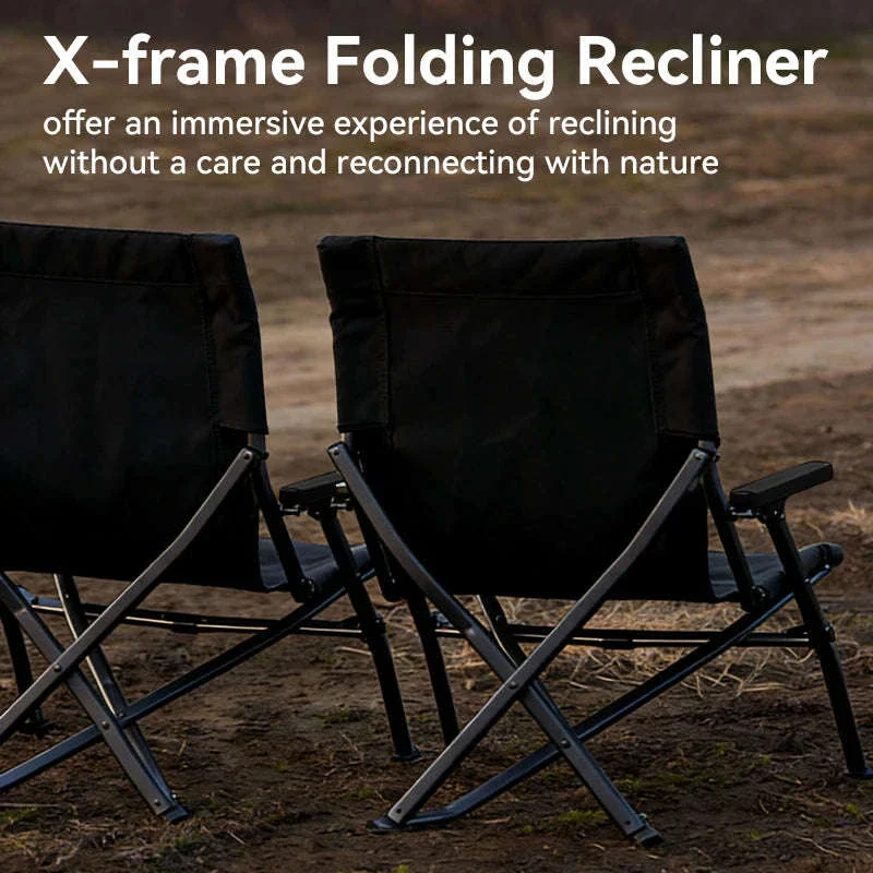 Folding Outdoor Chair with High Back and Handrails - Image 2