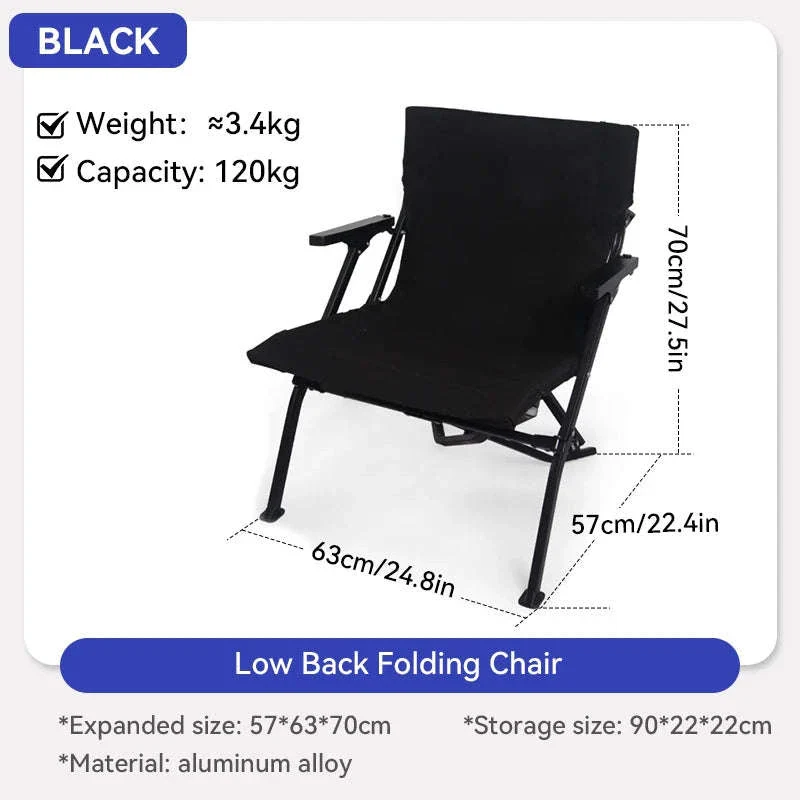 Folding Outdoor Chair with High Back and Handrails - Image 21