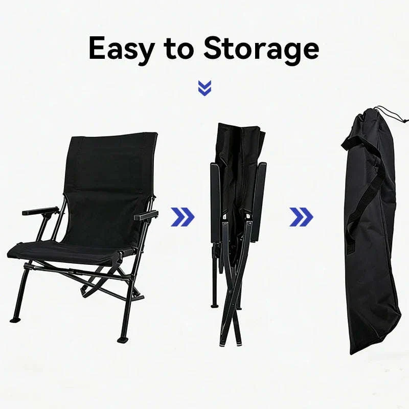 Folding Outdoor Chair with High Back and Handrails - Image 4
