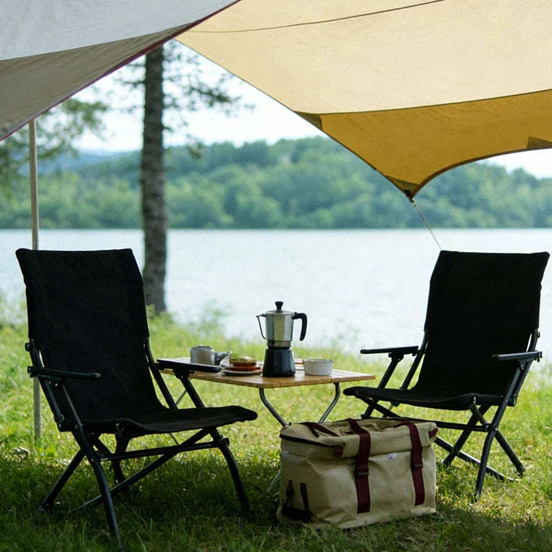 Folding Outdoor Chair with High Back and Handrails - Image 5