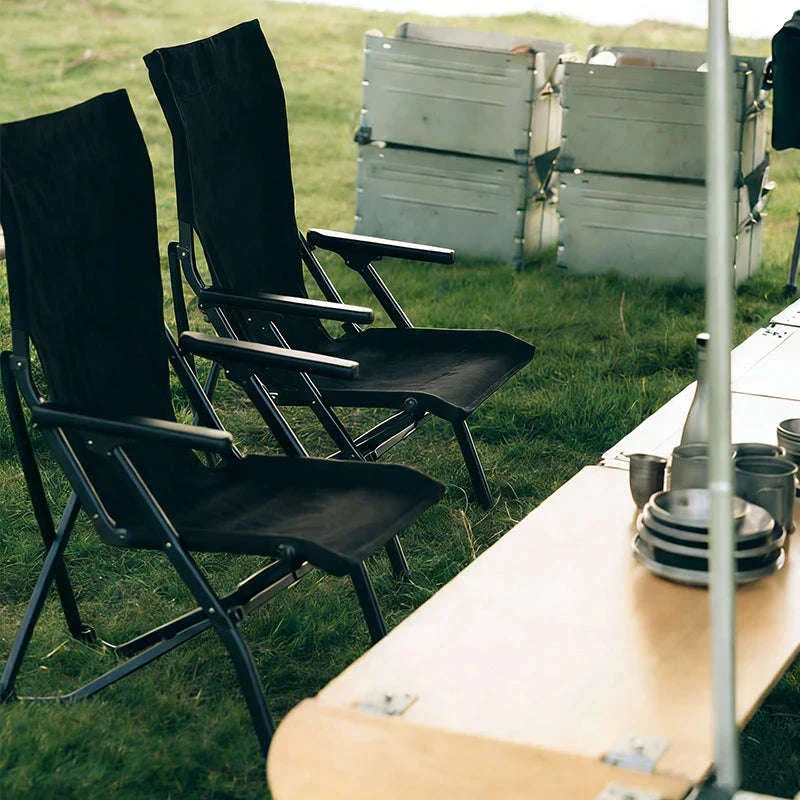 Folding Outdoor Chair with High Back and Handrails - Image 6