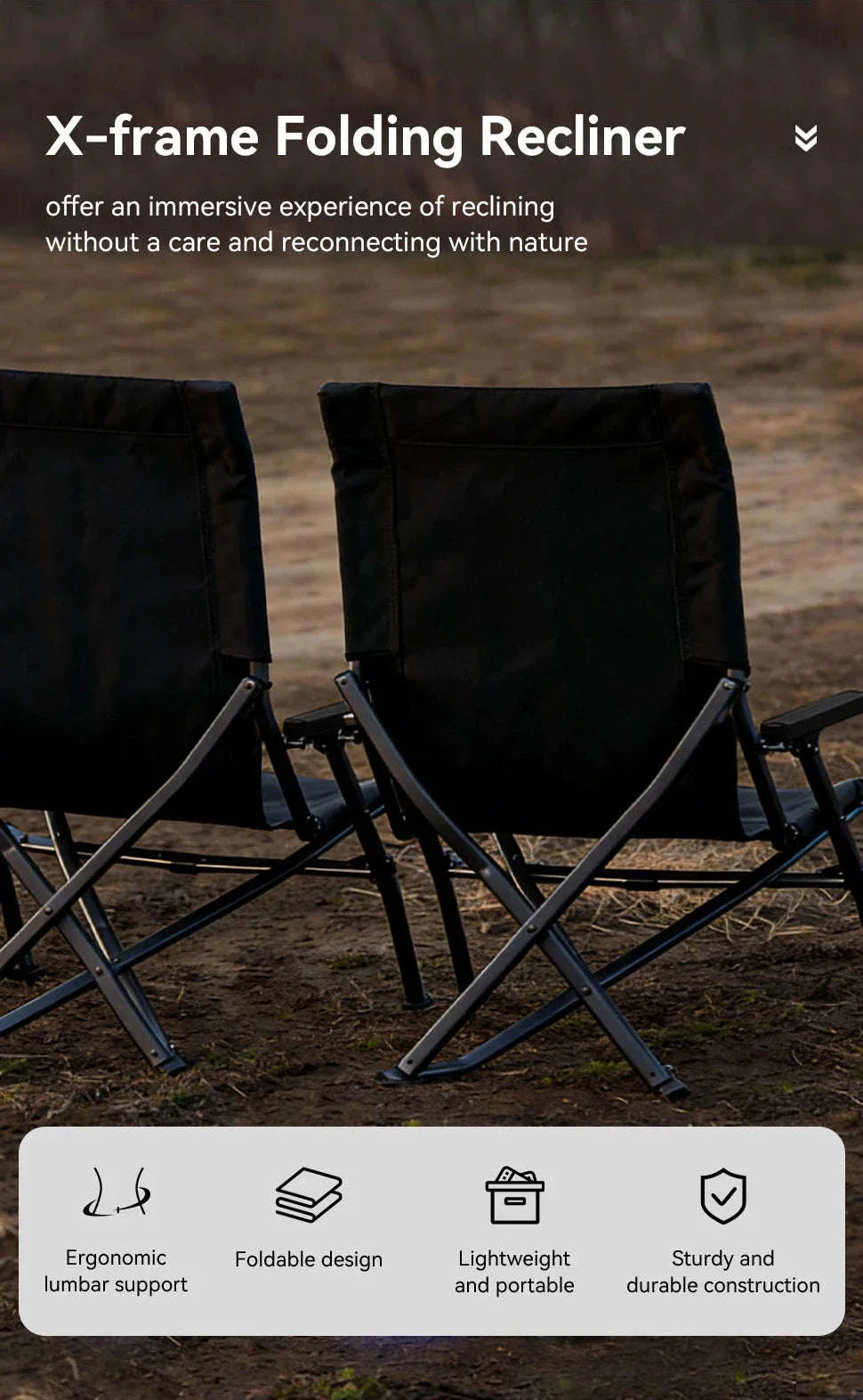 Folding Outdoor Chair with High Back and Handrails - Image 8