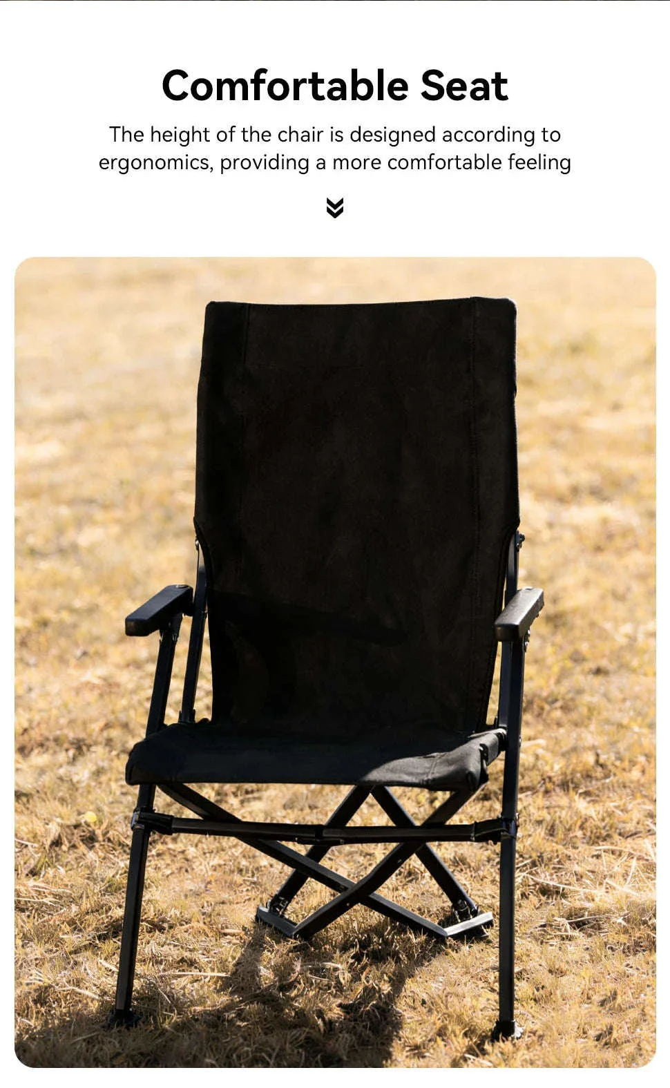 Folding Outdoor Chair with High Back and Handrails - Image 9