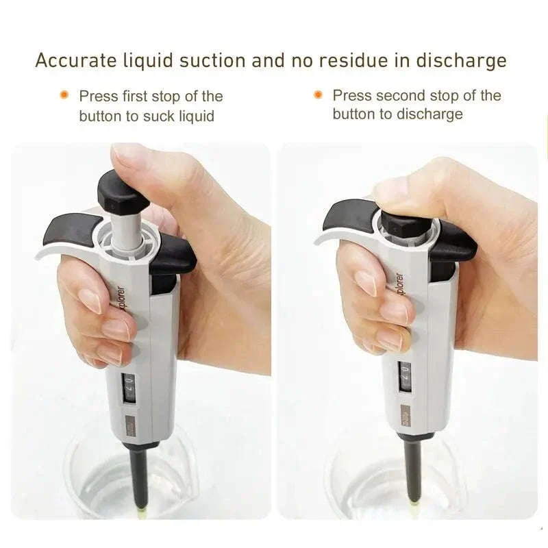Laboratory Micro Pipette Gun, Single Channel, Adjustable Volume - Image 3