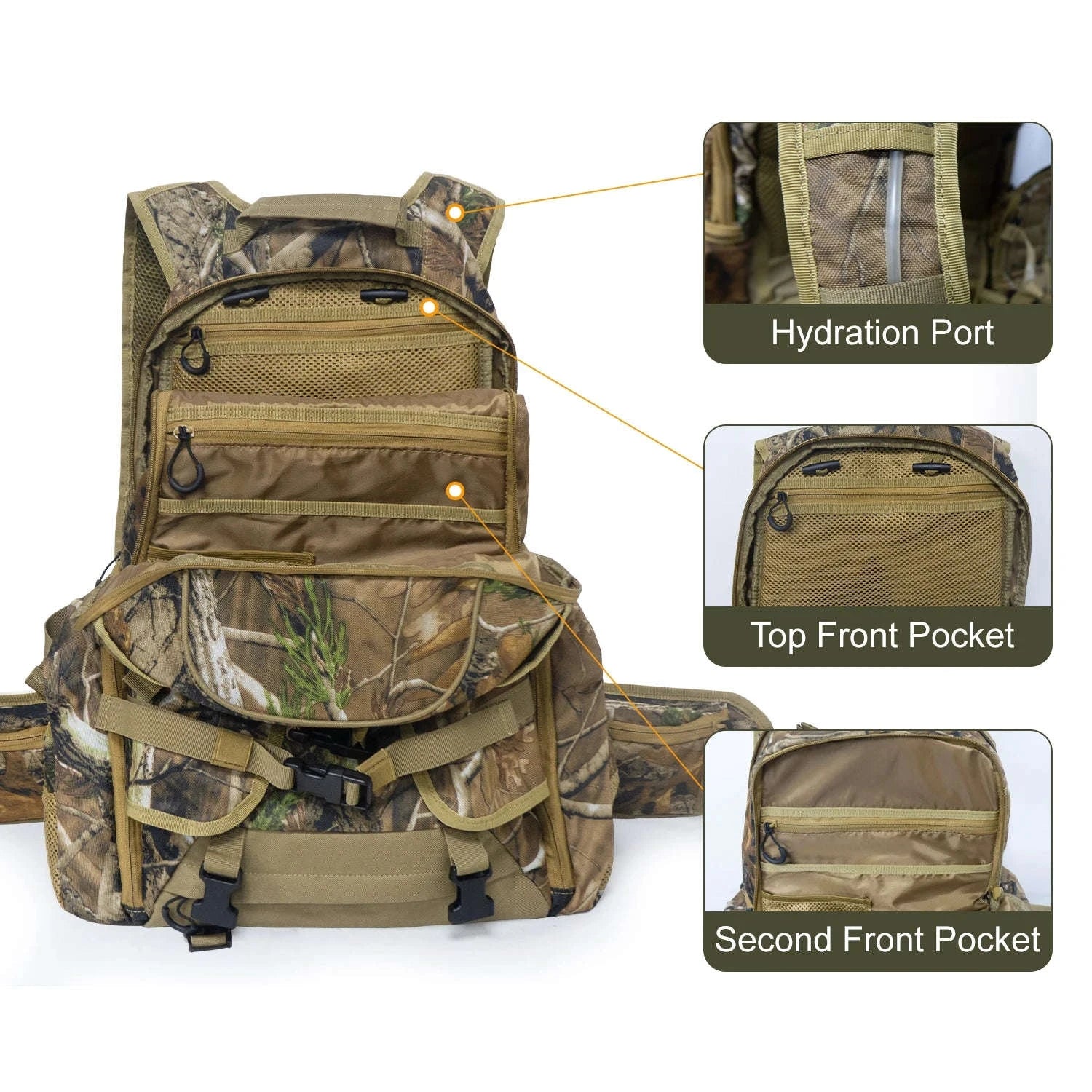 35L Hunting Backpack for Rifle, Bow and Gear Storage - Image 3