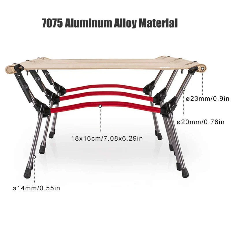 Portable Folding Camping Bed with Height Adjustment - Image 3