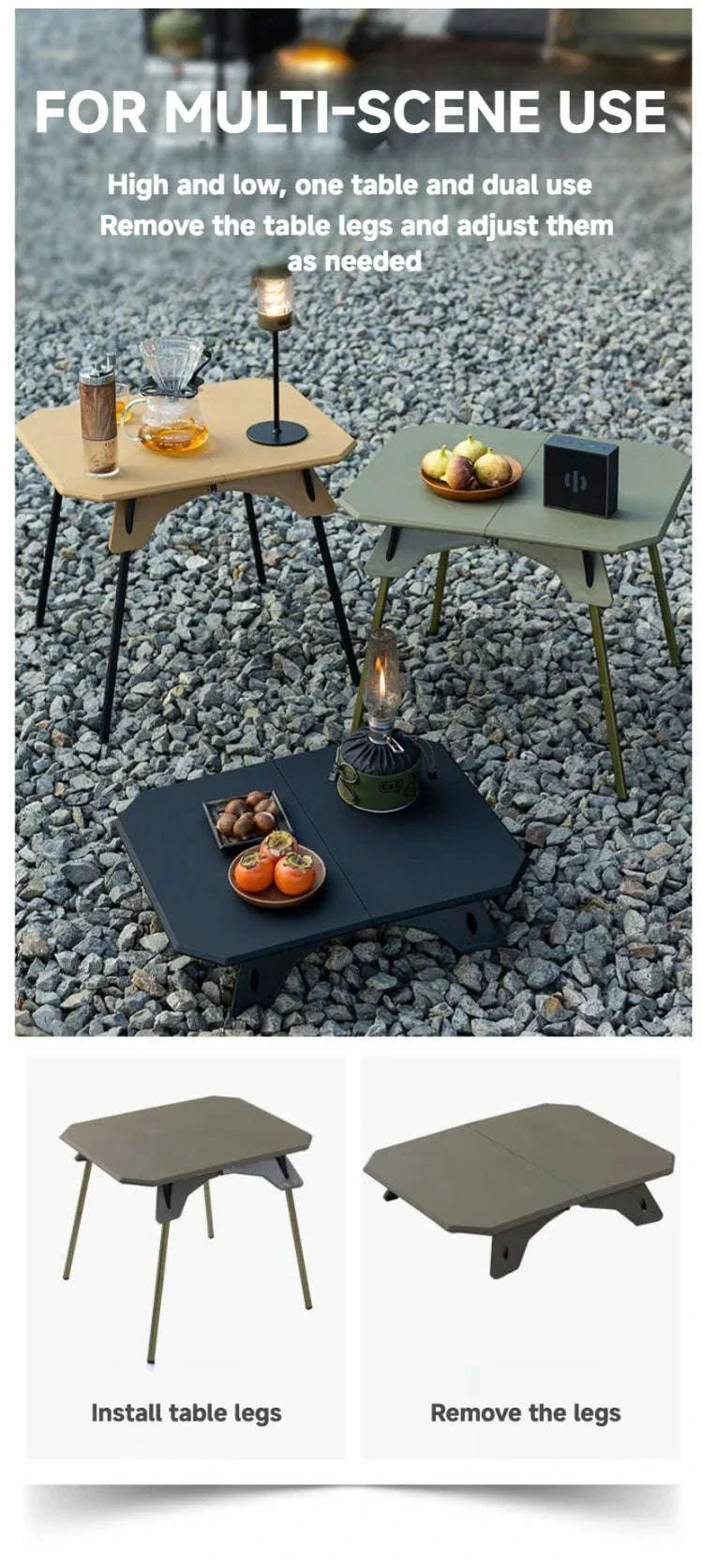 Ultralight Folding Camping Table with Dual Height Settings - Image 10
