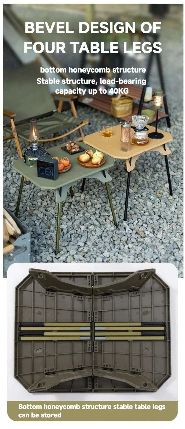 Ultralight Folding Camping Table with Dual Height Settings - Image 11