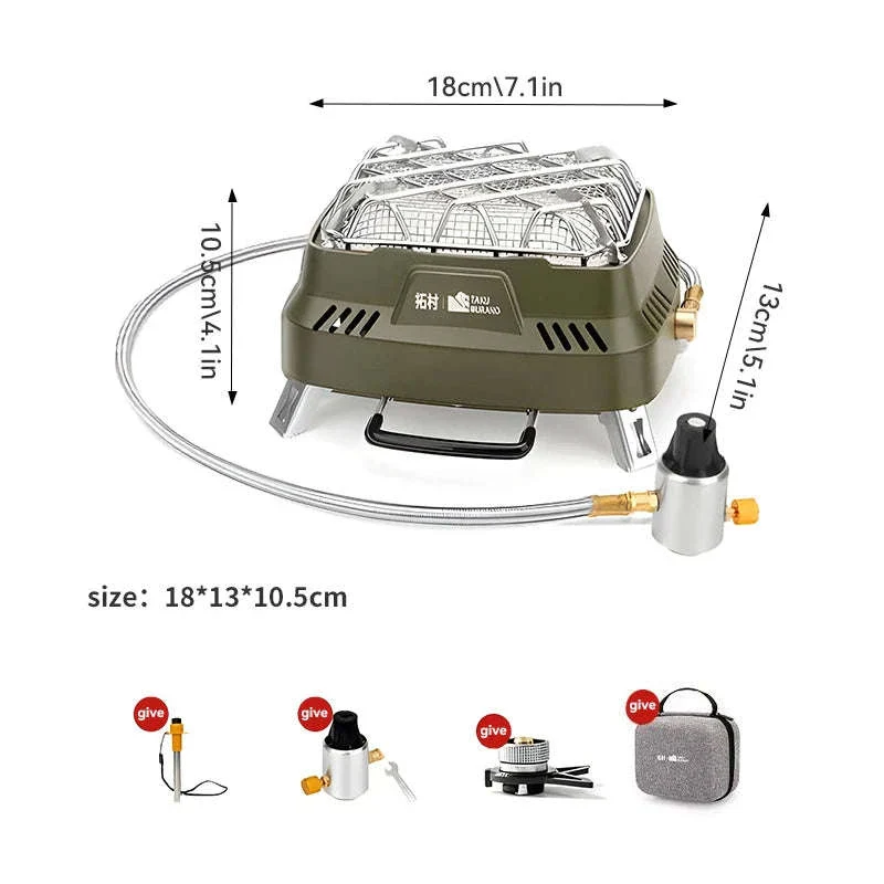Outdoor Heating Stove 3500W Gas Camping Cooker Heater - Image 16
